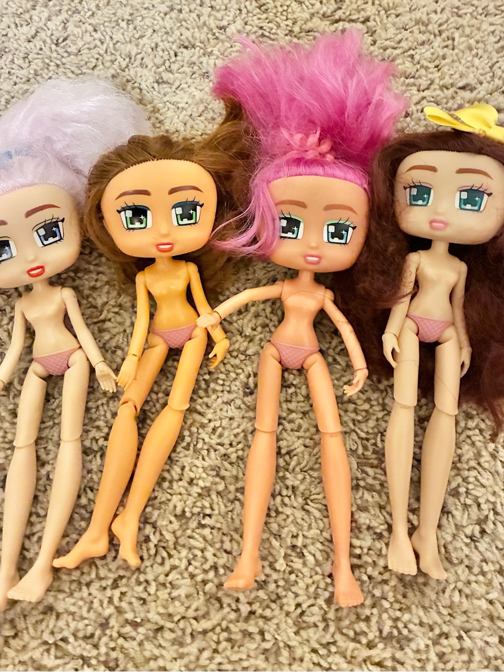 Lot of 4 Boxy Girls 8-Inch Fashion Dolls Jay@Play Nude